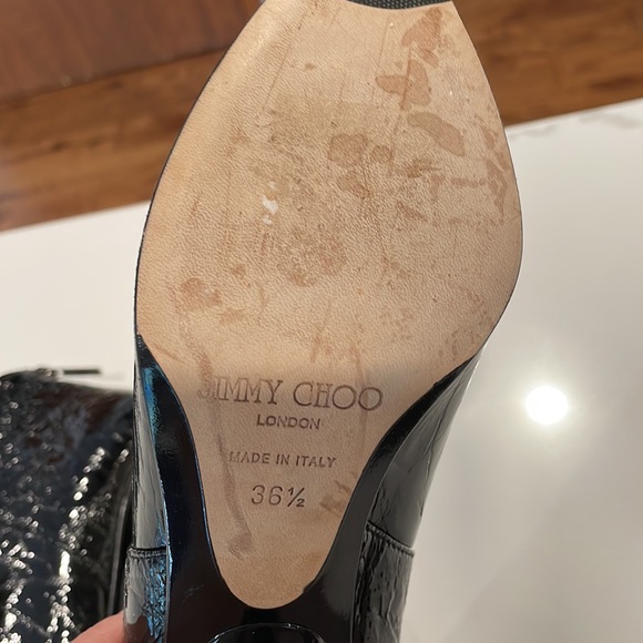 Jimmy Choo Patent Leather Ankle Boots - Picture 11 of 12
